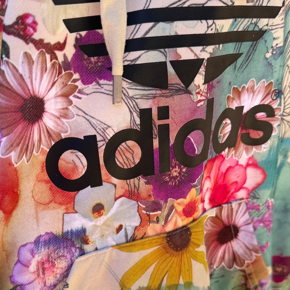 Adidas Multicolor Floral Hoodie - Picture 2 of 5